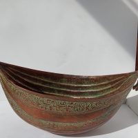 RARE Museum Quality Sufi Dervish Copper Kashkul Alms Bowl1883 QADRI Named &amp; Dated Persian Islamic
