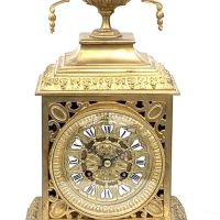 Bronze Ormolu Cubed Shaped Mantel
