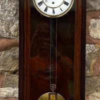 Fabulous Antique Walnut Single weight Vienna Regulator Wall Clock