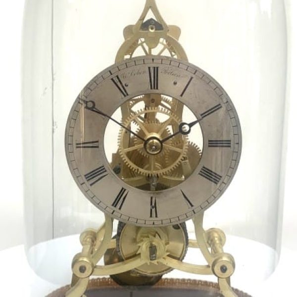 English Fusee Skeleton Clock