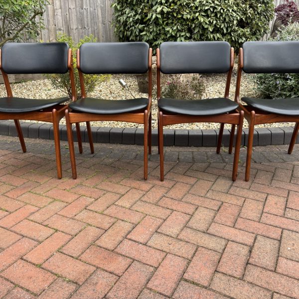 Set of Four Danish Dining Chairs by Erik Buch