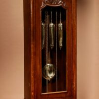 Art Deco Black Forest 4 Carillon/Melodies Oak Patent Longcase Clock, Germany Circa 1925 