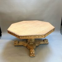 Exceptional Victorian Carved Oak Breakfast Table