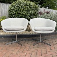 Pair of Pierre Paulin Swivel Armchairs