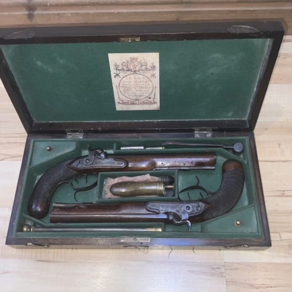 Durs Egg pair of duelling pistols