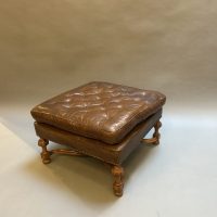 Leather Upholstered Footstool