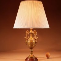 French Louise Seize Style Gilded Metal Table Lamp circa 1900