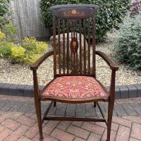 Art Nouveau Mahogany Armchair