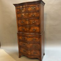 Georgian Revival Walnut Tallboy Chest