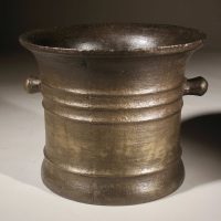 A Large French Cast Iron Mortar circa 1770-1780