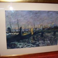 Venice Moonlight Pastel &amp; Gouache Paintings Ink Pen Drawings of Gondolas Grand Canal