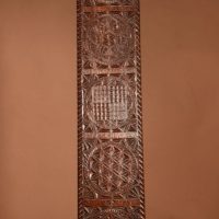 Extremely Fine Larger Then Normal Oak Chip Carved Dutch Frisian Mangle Board With Text, Initials And Date 1734.