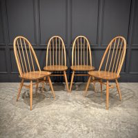 Set Of Four Ercol Quaker Dining Chairs