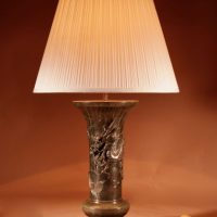 Impressive Japanese Bronze Dragon Table Lamp Meiji Period 1868-1912