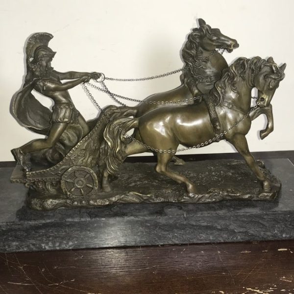 The Chariot racer in hot caste bronze &#038; marble