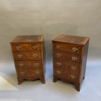 Pair Georgian Revival Bedside Chest Of Drawers