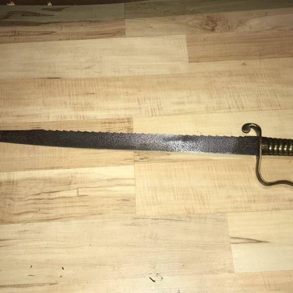 SAW BACK 1850 BRITISH PIONEERS SIDE ARM.
