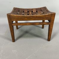 Arthur Simpson of Kendal Leather and Oak Stool