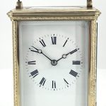 Incredible Large Antique French 8-Day Carriage Clock C1870 – With Etched Decoration