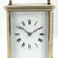 Incredible Large Antique French 8-Day Carriage Clock C1870 – With Etched Decoration
