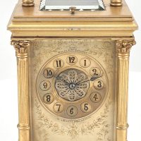 Impressive Large Architectual Antique French 8-Day Repeater Carriage Clock C1870 – With masked dial