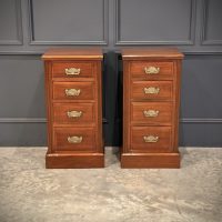 Pair of Victorian Walnut Bedside Chests