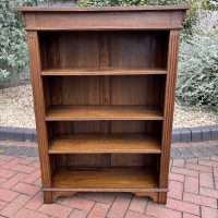 Arts &amp; Crafts Oak Open Bookcase