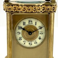 Wonderful Antique Victorian Serpentine Carriage Clock – French 8-Day Carriage Clock C1880