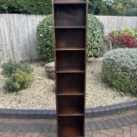 Arts &amp; Crafts Tall Narrow Oak Bookcase