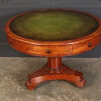 Victorian Round Mahogany Library Drum Table