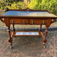 Gothic Revival Oak Writing Desk
