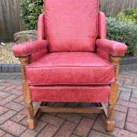 Arts &amp; Crafts Limed Oak Armchair
