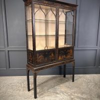 Black Chinoiserie Display Cabinet