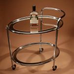 Original 1930s Art Deco Chrome and Mirror Modernist Cocktail Trolley.