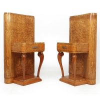 Pair of Art Deco Bedsides in Kato Ash c1920
