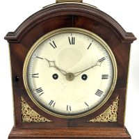 Beautiful Georgian English Mahogany case twin Fusee Verge Bracket Clock &#8211; ca1760