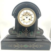 Impressive Victorian slate &amp; marble Mantel Clock &#8211; ca1900