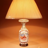 A Porcelain Japanese Hand Painted Table Lamp.