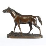 Bronze Horse Sculpture by Mene 1856