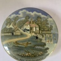Staffordshire Pottery pot lids.