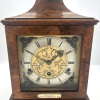Stunning Burr Walnut case Westminster chime Bracket Clock – ca1920