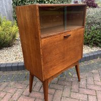 Mid Century Oak Drinks Cabinet