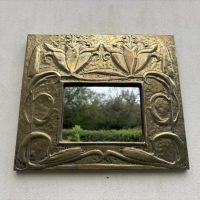 Arts &amp; Crafts Brass Wall Mirror