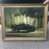 Dion Pears Bentley 3 Litre Le Mans 1927 Race Oil Painting