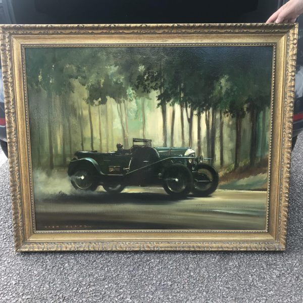 Dion Pears Bentley 3 Litre Le Mans 1927 Race Oil Painting