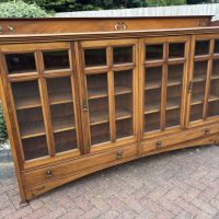 Large Arts &amp; Crafts Walnut Bookcase