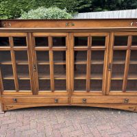 Large Arts &amp; Crafts Walnut Bookcase
