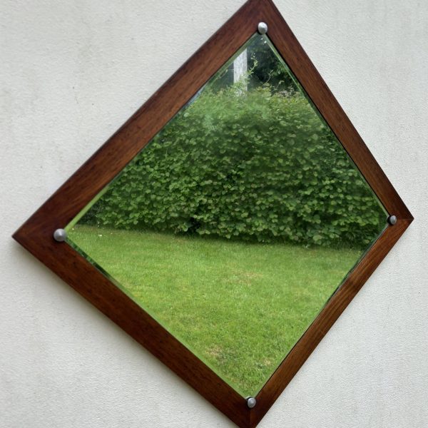 Mid Century Swedish Wall Mirror by Ab Glas &amp; Tra