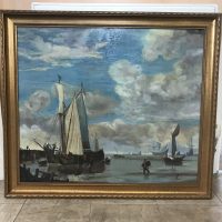 Dutch Manner Marine Seascape Oil Painting On Canvas