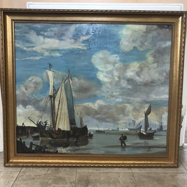 Dutch Manner Marine Seascape Oil Painting On Canvas